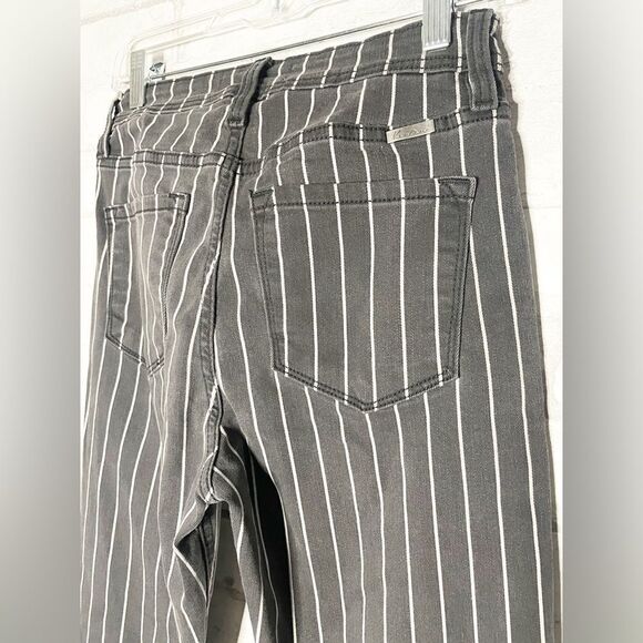 KanCan Lura High Rise Flare Jeans Pinstripe Flare - Picture 10 of 13